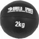 Gorilla Sports Sada kožených medicinbalov, 15 kg, čierna