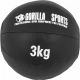Gorilla Sports Sada kožených medicinbalov, 15 kg, čierna