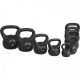 Gorilla Sports Sada kettlebell činiek, plast, čierna, 113 kg