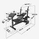 Gorilla Sports Lavica, kladka + nakladací set 100 kg, čierna
