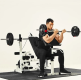 Gorilla Sports Sada posilňovacej lavice + nakladací set, biela