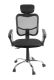 Kancelárska stolička s nastaviteľnou opierkou hlavy, čierna