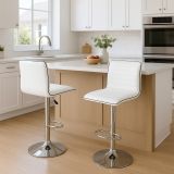 Sada 2 bielych barových stoličiek – moderné