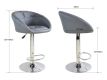 Sada 2 barových stoličiek antracit, výškovo nastaviteľné
