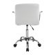 Otočná kancelárska stolička s chrómovanými podrúčkami, biela