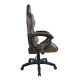 Ergonomická kancelárska stolička s vankúšikmi, hnedá