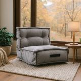 Sedací vankúš, 60 x 62 x 60 cm, sivý