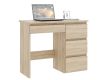 Počítačový stôl, farba Sonoma, so zásuvkami