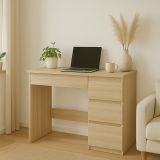 Počítačový stôl, farba Sonoma, so zásuvkami