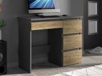 Počítačový stôl, farba antracit-dub, so zásuvkami