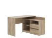 Rohový počítačový stôl, farba Sonoma, so zásuvkami do izby