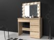Toaletný stolík s LED zrkadlom na líčenie, farba dub sonoma