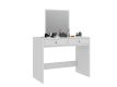Biely toaletný stolík s kozmetickým zrkadlom, 2 zásuvky