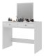 Biely toaletný stolík s kozmetickým zrkadlom, 2 zásuvky