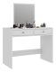 Biely toaletný stolík s kozmetickým zrkadlom, 2 zásuvky