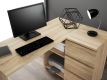 Rohový počítačový stôl, farba dub Sonoma
