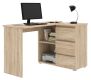 Rohový počítačový stôl, farba dub Sonoma