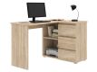 Rohový počítačový stôl, farba dub Sonoma