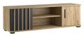 TV skrinka drevená 140 cm, s policou a dvierkami