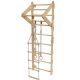 Detské drevené rebriny s hrazdou, kruhmi, povrazovým rebríko