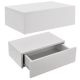 Nástenné nočné stolíky, 2 ks, biele, 46x30x15 cm