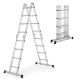 Hliníkový skladací rebrík 3,6 m, 4 dielny, 6 priečok, 150 kg