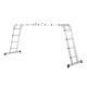 Hliníkový skladací rebrík 3,6 m, 4 dielny, 6 priečok, 150 kg