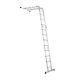 Hliníkový skladací rebrík 3,6 m, 4 dielny, 6 priečok, 150 kg