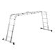 Hliníkový skladací rebrík 3,6 m, 4 dielny, 6 priečok, 150 kg