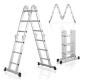 Hliníkový skladací rebrík 3,6 m, 4 dielny, 6 priečok, 150 kg
