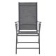 Skladacia záhradná stolička Calena 2 ks, antracit, polohovac