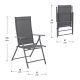 Skladacia záhradná stolička Calena 2 ks, antracit, polohovac