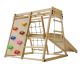 Detské vnútorné drevené ihrisko so šmykľavkou, lezeckou sten
