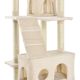Škrabadlo pre mačky 170 cm s pelechmi, domčekmi a stĺpikmi