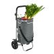 Nákupný vozík 3 v 1 – objem 56 l, sivý