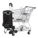 Nákupný vozík 3 v 1 na schody - objem 56 l, čierny