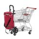 Nákupný vozík 3 v 1 – objem 56 l, červený
