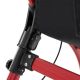 Skladacie hliníkové chodítko s brzdou a taškou, červené