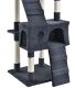 Mačacie škrabadlo 170 cm s pelieškami, domčekmi a stĺpikmi