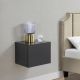 Závesný nočný stolík 40x29x30 cm čierny, 2 zásuvky
