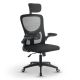Ergonomická kancelárska stolička, čierna s opierkou hlavy