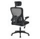 Ergonomická kancelárska stolička, čierna s opierkou hlavy