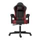 Ergonomická herná stolička, čierna/červená, vankúšiky,