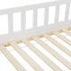 Detská posteľ 160x80, biela s roštom, zábranou a šuplíky