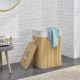 72 l bambusový košík na bielizeň s vekom a vreckom