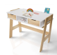 Detský rastúci stôl s úložným priestorom, biely