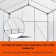 4,75 m² záhradný skleník s hliníkovým rámom a podstavcom