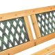 Záhradná lavička 122 cm, drevo a liatina