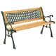 Záhradná lavička 122 cm, drevo/liatina, 2-miestna
