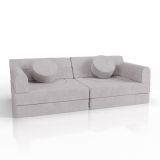 Dizajnová modulárna pohovka pre deti, 150 cm, slonovinová